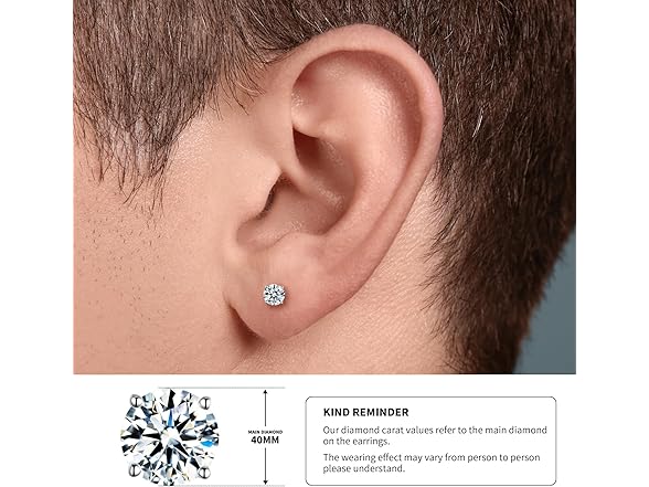 Moissanite Diamond Stud Earrings