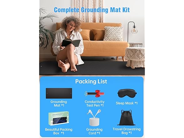 IKNUH Grounding Mat for Bed Queen
