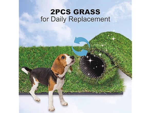 HQ4US 4LEGS Dog Grass Pad with Tray