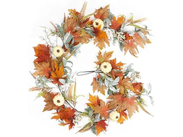 TISEMENT 6FT Fall Pumpkin Garland