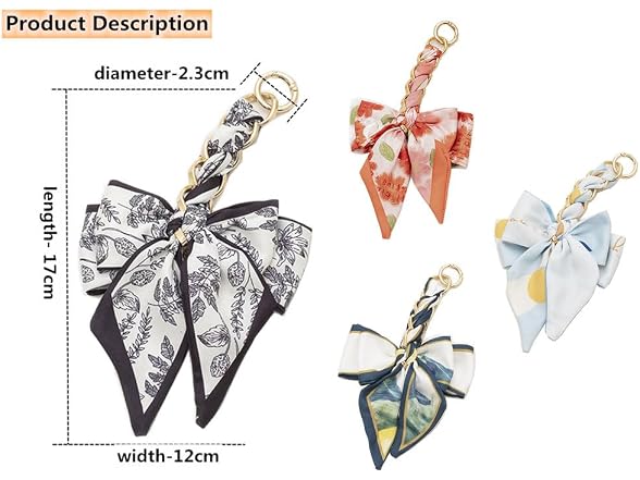 4 PCS Purse Strap Extender Bowknot Shaped