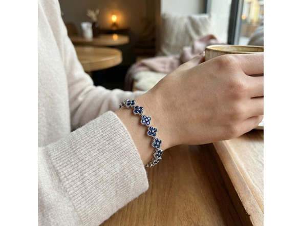CZ Flower Charm Bracelet