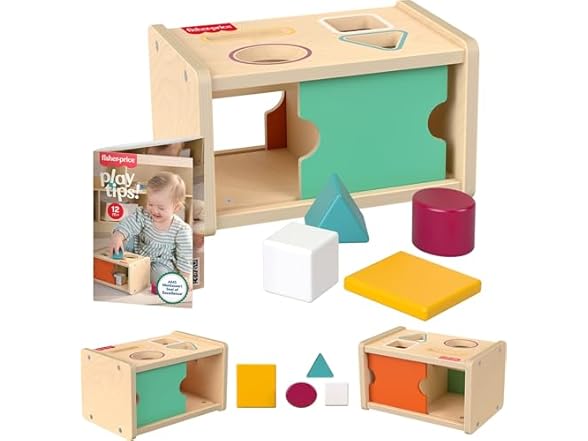 Wood Montessori Toy Object Permanence Box Sort & Find