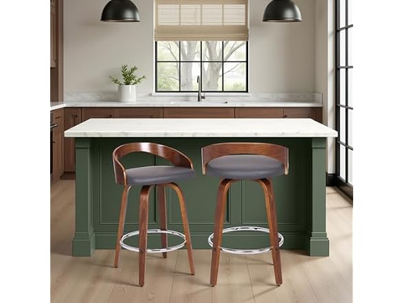 Armen Living Sonia 26" Counter Height Swivel Stool 2Pk
