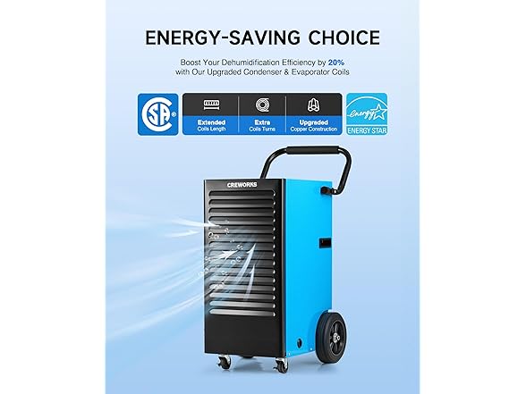 CREWORKS Crawl Space Dehumidifier 180 PPD
