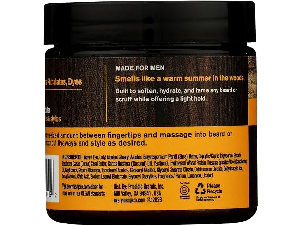 Every Man Jack Sandalwood Beard Butter 4 Oz