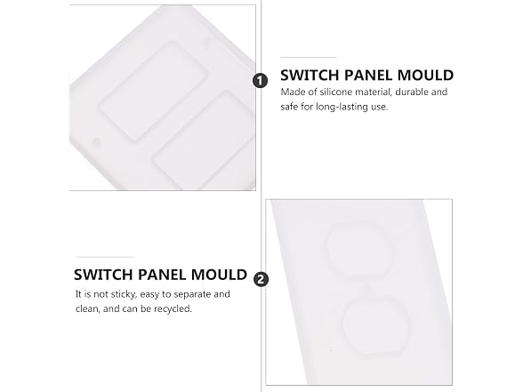 NUOBESTY Silicone Epoxy Resin Mold Panel