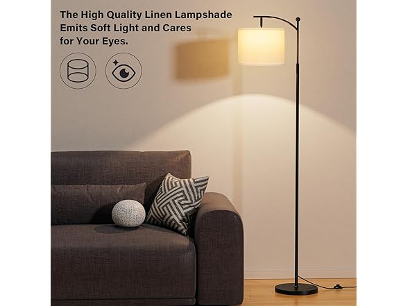60" Floor Lamp With 3 Color Temperatures