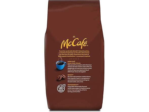 McCafe Paris Café, Ground Coffee, Medium Roast, 12oz