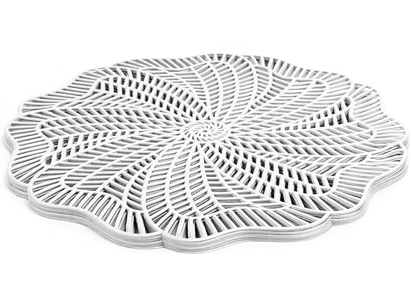 Fenyya Silver Round Placemat Set of 12