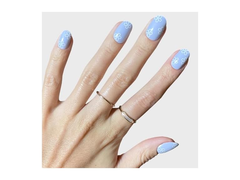 Olive & June Olive & June Super Stick Mani Press-On Nail Floral Doodle