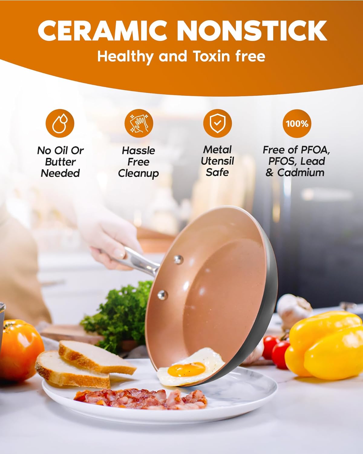 Gotham Steel Non-Stick Frying Pan - Gallery 6