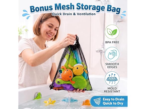 ZHFUYS 12Pcs Bath Toys for Toddlers
