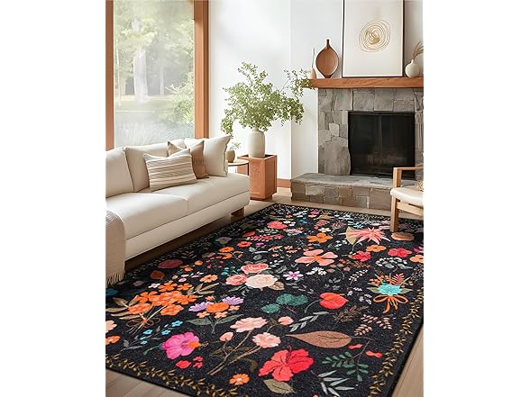CRYPTOLITE Boho Washable Area Rug 5x7