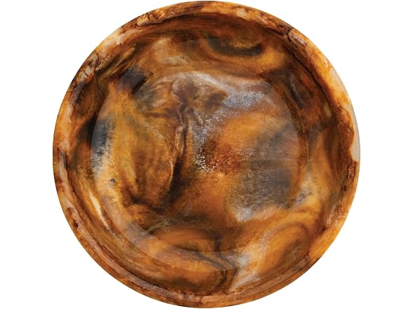 Creative Co-Op Round Marbled Resin Decorative Bowl