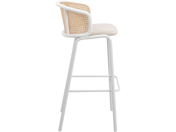 Leisuremod Ervilla Bar Stools w/White Steel