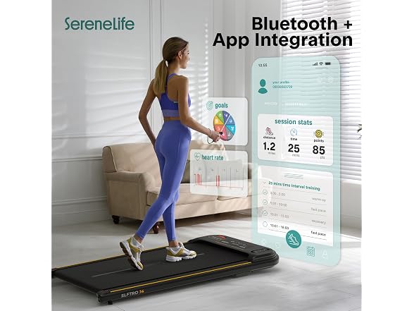 SereneLife Portable Treadmill 2.5HP Walking Pad