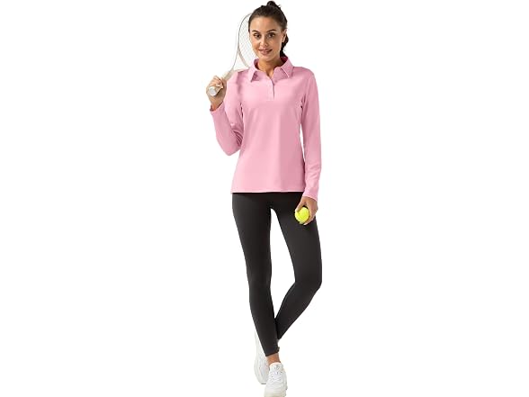 Fkeep Women (M) Long Sleeve Polo Shirt Golf Top