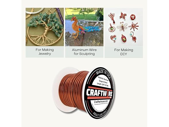 : Premium Brown Aluminum Wire 8 Gauge -