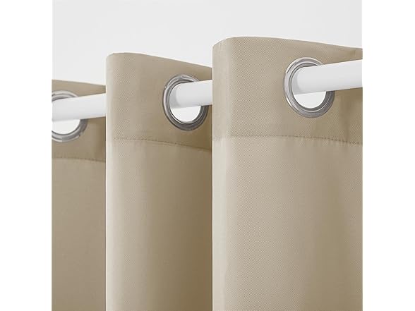 Cabana Taupe In/Outdoor Curtain 2Pk, 54"x108"