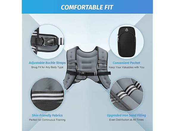 ZELUS Grey Reflective Weighted Vest 12lb