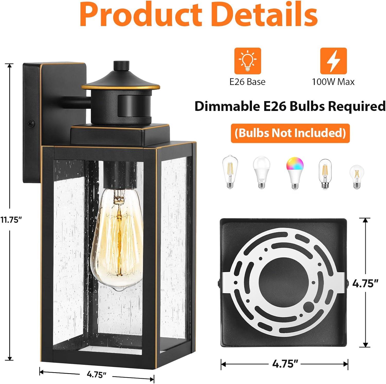 BesLowe 2-Pack 11.75" Outdoor Wall Lights - Gallery 11