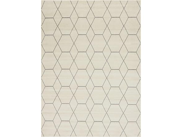 Unique Loom Trellis Frieze 9x12'2 Ivory