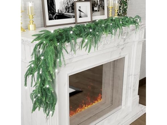 TISEMENT Norfolk Pine Garlands with Light String, 6F