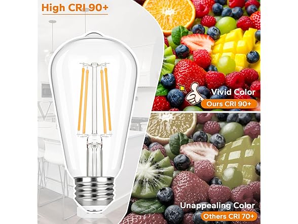 TOBUSA Vintage LED Edison Light Bulbs 60W 12Pk