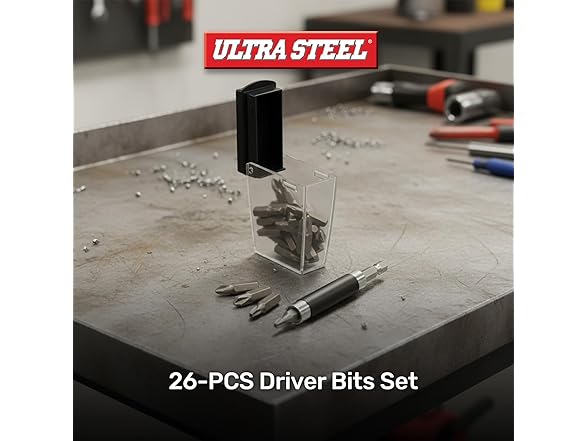 ULTRA STEEL AU20040J 26PCS MAGNETIC DRIVER BITS SET