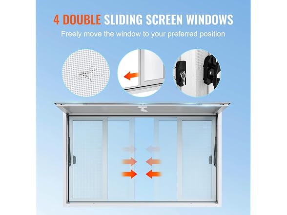 Concession Window 48"x36", Aluminum Alloy Food