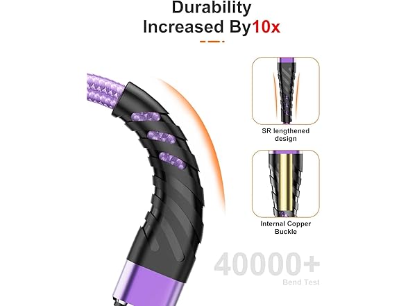 CyvenSmart  (3 Pack) Long iPhone Charger