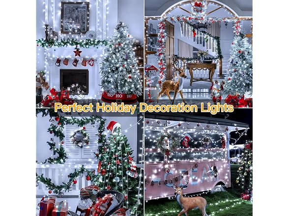 Ollny Outdoor String Lights 396LED 131ft, Cool Plu