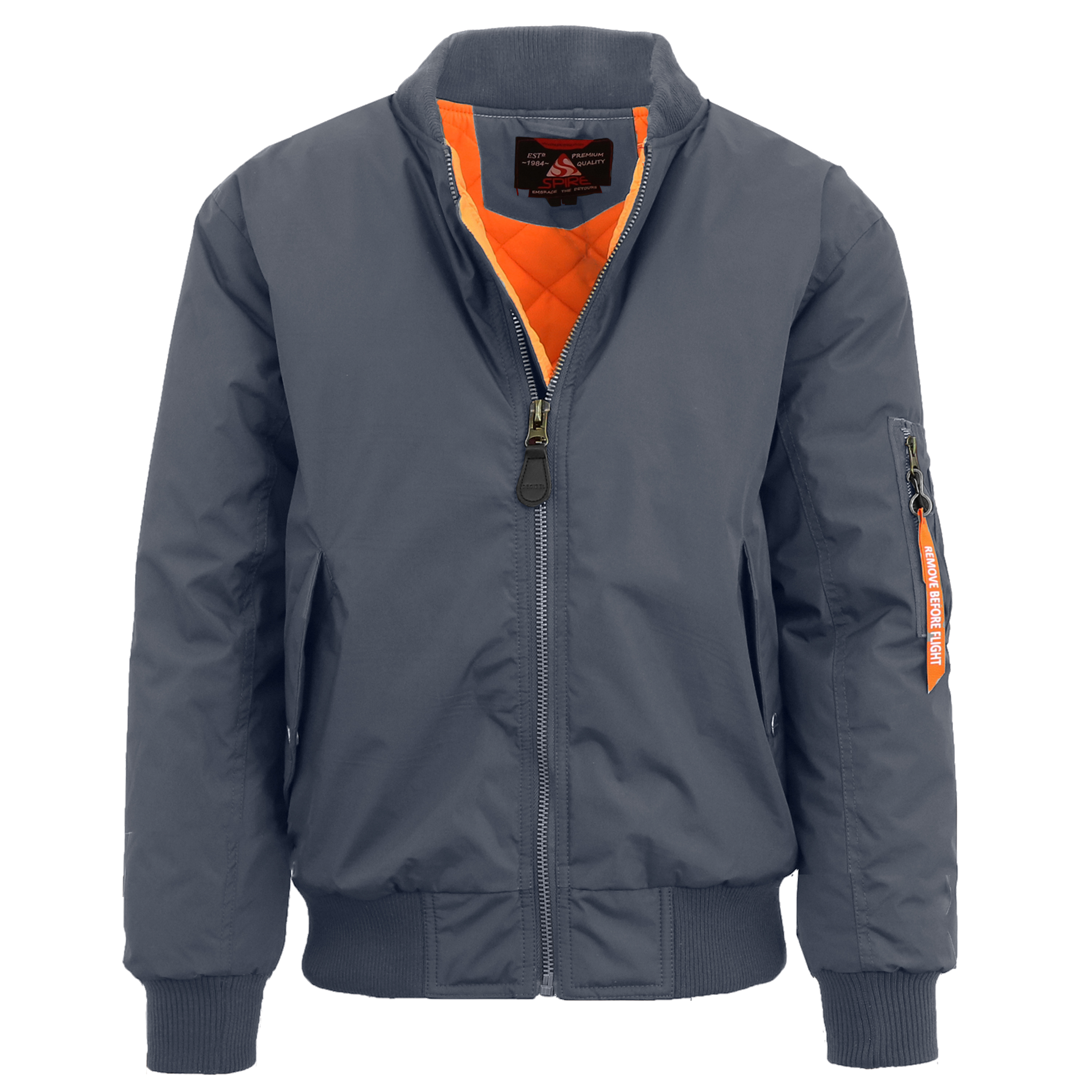 Mens Heavyweight Flight Bomber Jacket - Gallery 16