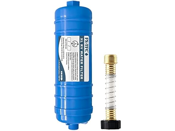 Camper/RV Water Filter with Flexible Hose Protector