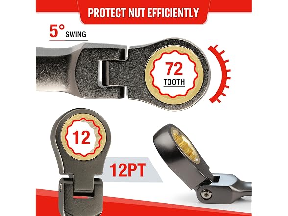 WORKPRO 8-piece Stubby Wrench Set, SAE