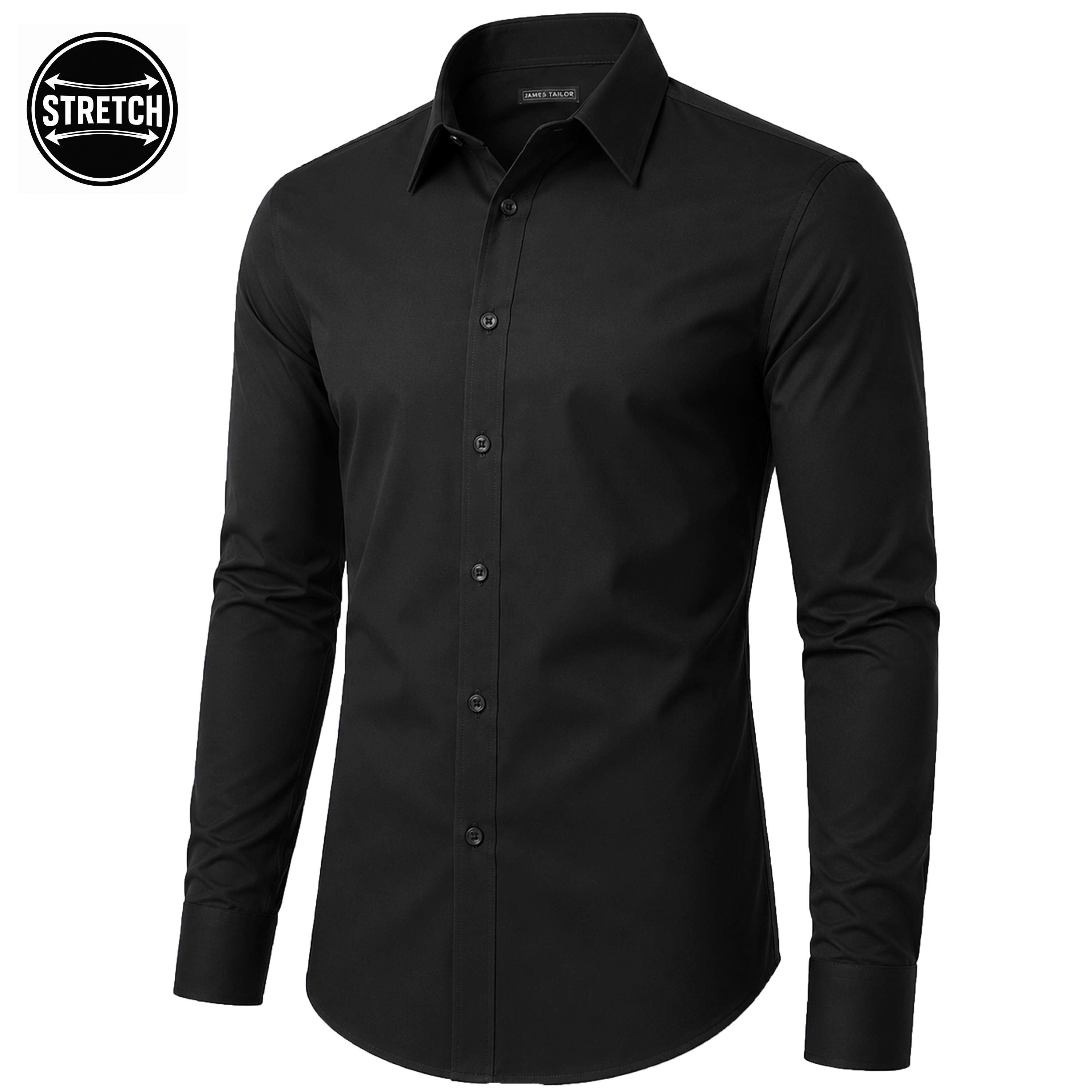 Mens L/S Stretch Dress Shirt - Gallery 15