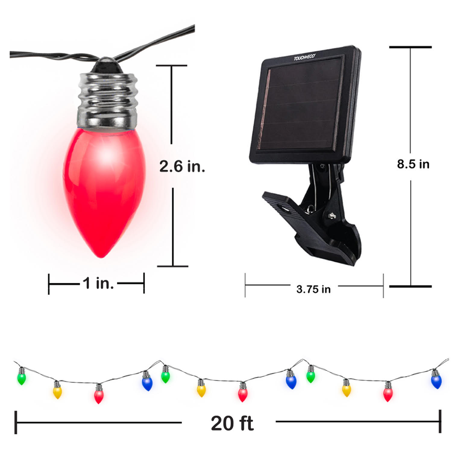 Solar Multicolor String Light - Gallery 11
