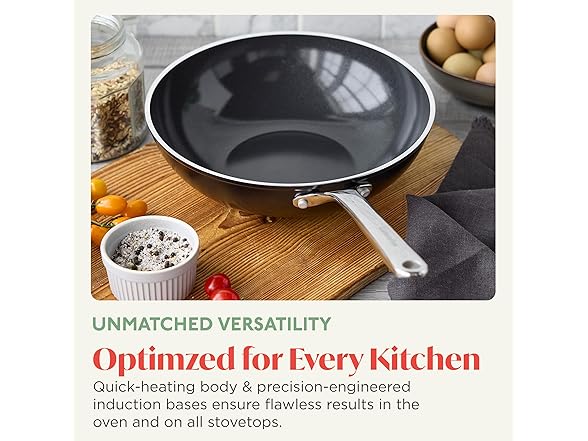 Lumenflon Orfeo 11” Nonstick Wok Pan