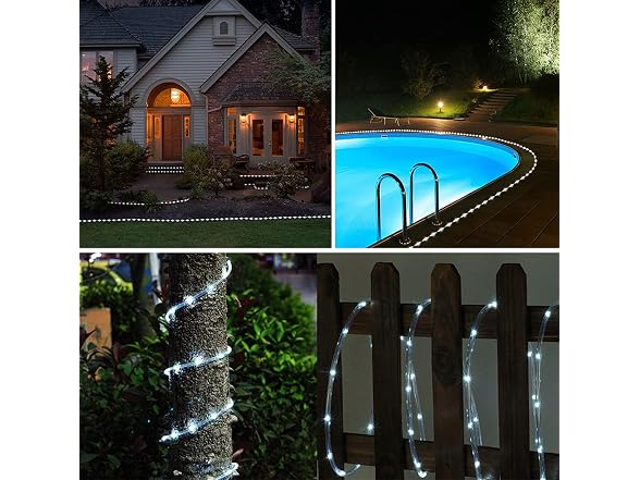Honche Solar Rope Light 33FT 100L IP65