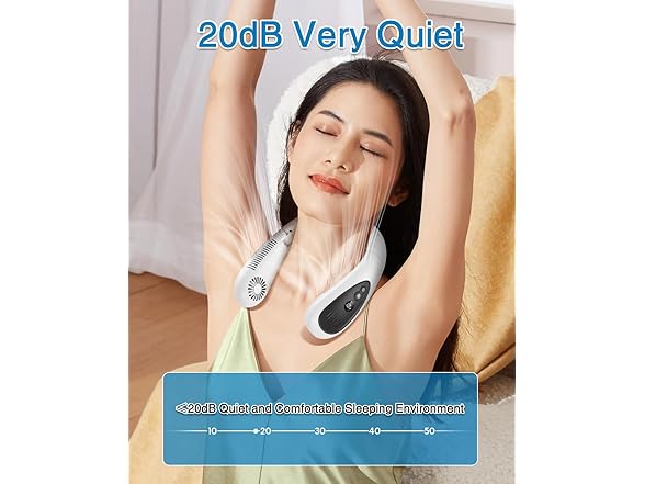 GAITIR Portable Neck Fan - White