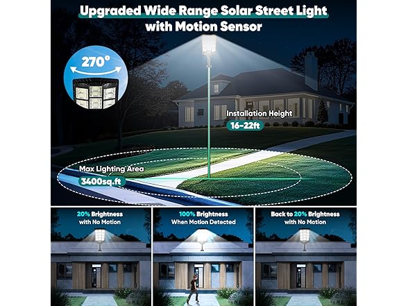 TOWPONICS 167-L-2 9800W Solar Street Light 2pk