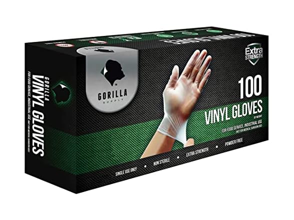 GORILLA SUPPLY Disposable Heavy Duty Vinyl Med