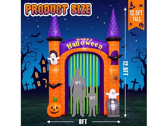 12.5FT Halloween Inflatable Arch Tombstone