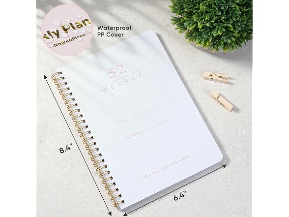MSTONAL Undated Weekly Planner, 52 Sheets Weekly Notebook