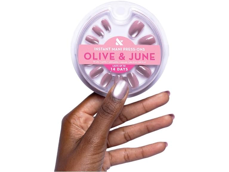 Olive & June Instant Mani Press On Nails (Glue) | Mauve