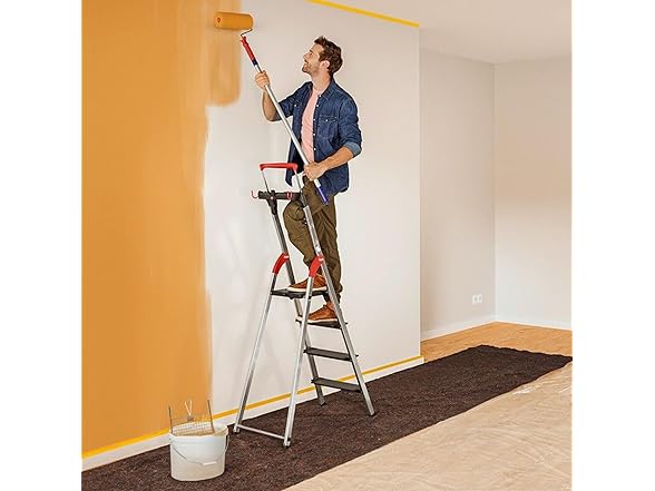 Hailo L100 Topline 4-Step Aluminum Step Ladder