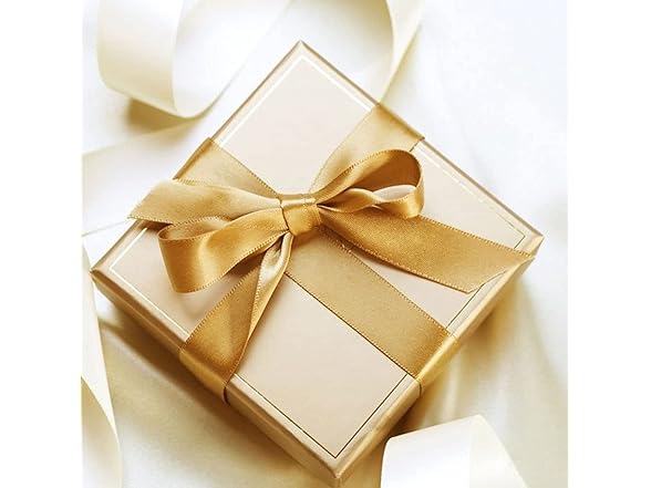 FUNCANDLE Rice White Satin Ribbon 1,25 Yard Solid