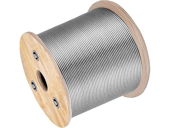 VEVOR T316 Stainless Steel Cable 1/8" 7x7 Steel Wire Rope Cable 500FT