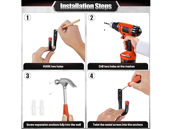 Nacial 10 Pack Garage Hooks